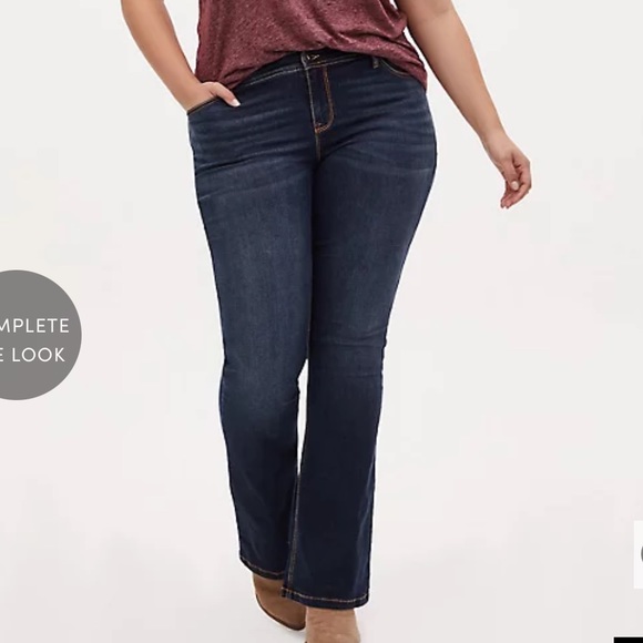 NWT Torrid Sim Boot Jean Mid Rise Medium Wash Size 20T - Picture 3 of 15
